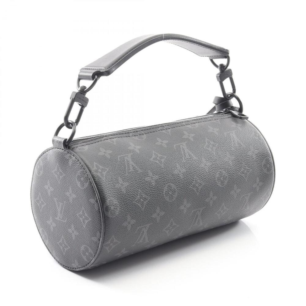 Louis Vuitton Polochon Eclipse Monogram Black Soft Canvas Handbag